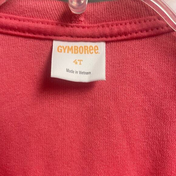 Gymboree Pink Full Zip Terry Cover Up Swim Kitty In Pink Daisy Size 4T Hood - Picture 3 of 4